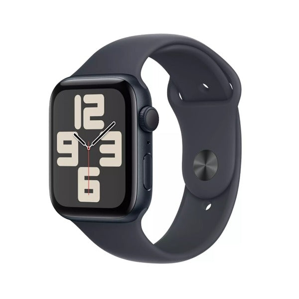 ساعة آبل واتش اس إي GPS مقاس 44 ملم - بهيكل من الألومنيوم بلون Midnight مع سوار رياضي بلون Midnight مقاس M/L ساعة آبل واتش اس إي GPS مقاس 44 ملم - بهيكل من الألومنيوم بلون Midnight مع سوار رياضي بلون Midnight مقاس M/L